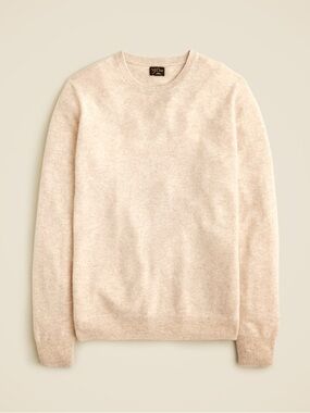 J. CREW Cashmere crewneck sweater in Heather Birch Size M NWOT $158 BE895